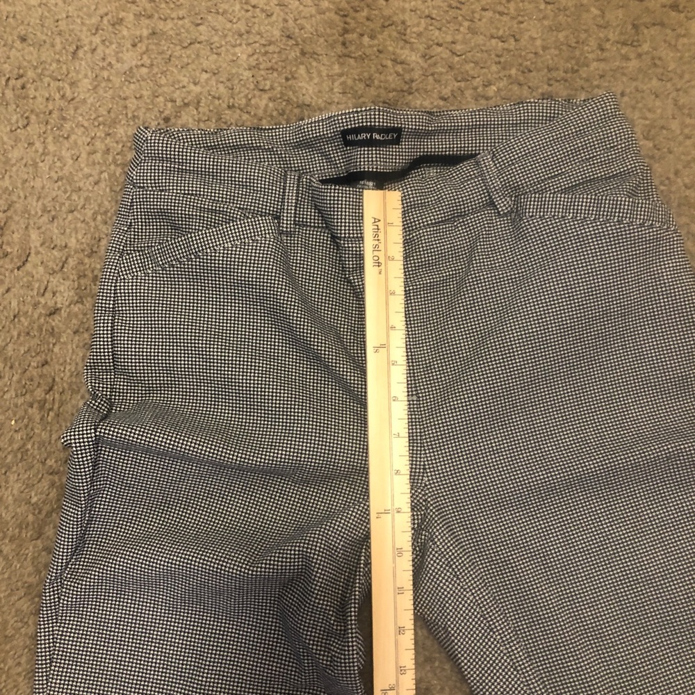 Hilary Radley Pull-On Slim Fit Sits at Waist Stretch Pants Black White Variety L - Picture 6 of 9